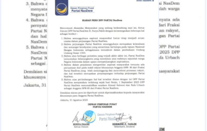 Surat Siaran Pers Partai NasDem. (Istimewa)