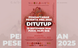 Foto: Flyer penutupan pendaftaran Madura Ethnic Carnival (MEC) 2025 yang diselenggarakan oleh Komunitas Jurnalis Sumenep (KJS), 10 September 2025 pukul 00.00 WIB.