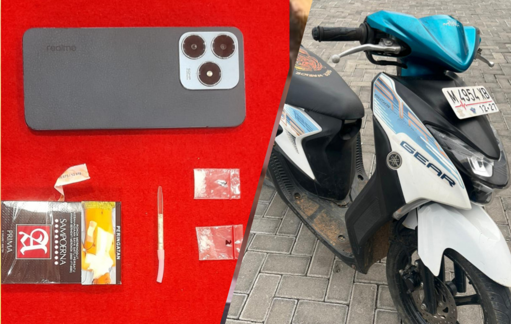 Barang bukti yang diamankan Satresnarkoba Polres Sumenep. (Istimewa)