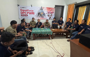 Rapat Kerja (Raker) Dewan Pengurus Cabang (DPC) Persatuan Wartawan Republik Indonesia (PWRI).