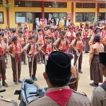 Suasana latihan gabungan (Latgab) Pramuka Kecamatan Dungkek. (Istimewa)
